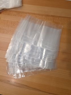 500 5x8 Zip Closure Clear  Poly Bags 2mil