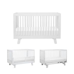 Babyletto white crib with converter