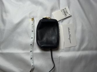 Salvatore Ferragamo Black Leather Wristlet