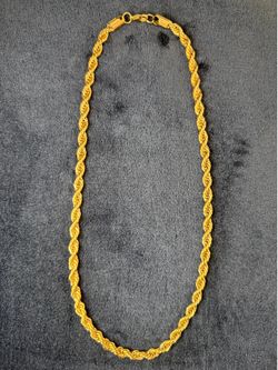 Gold plated rope chain
