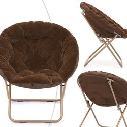 Foldable Moon Chair W// Matching Footrest