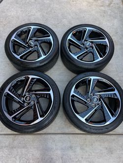 Set of Hyundai Elantra 18in wheels 5x114.3 (5x4.5) Tires 235/40r18 fit Veloster Kona Kia Forte Soul