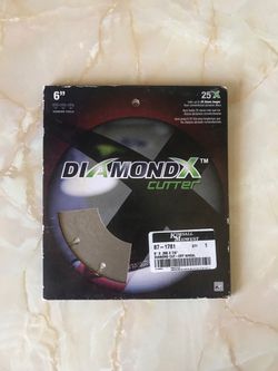 Diamond cut off wheel 6in diamondx cutter 170749-DX ,7/8 diameter