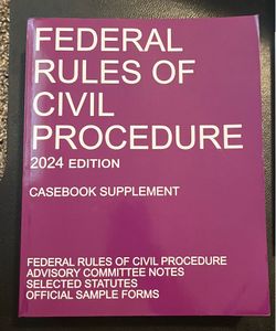 📗 Federal Rules of Civil Procedure 2024 – $20