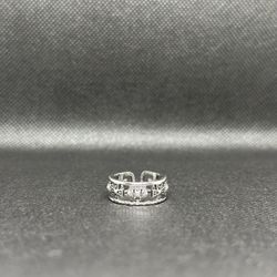 Silver Crown Ring - Adjustable Sizing