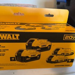 4 Pack 20V MAX Lithium-Ion 2.0Ah Battery (2 -Pack) and 20V MAX Lithium-Ion 4.0Ah Battery (2 -Pack)