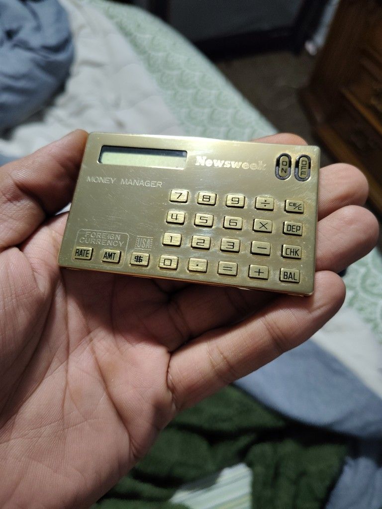Vintage NEWSWEEK GOLD CALCULATOR