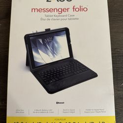ZAGG Messenger Folio Keyboard for iPad 10.2"/Air 3/iPad Pro- Black