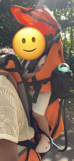 ClevrPlus Cross Country Baby Backpack Carrier, Orange