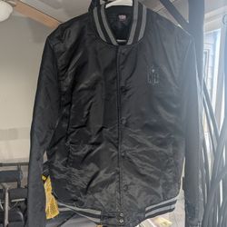 NFL Official Shield Logo Satin Bomber Jacket - Men's Large - NWT