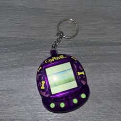 Purple GigaPets AR Keychain Vintage Virtual Pet