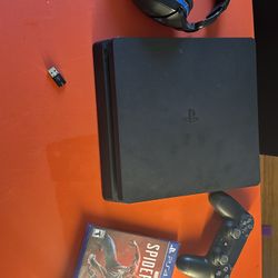 PS4 (1TB) With Controller , headset , Spider Man Game 
