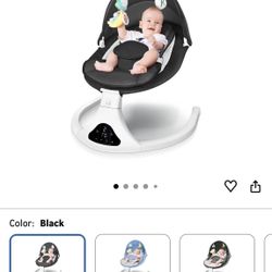 Electric Baby Swing (black) With Remote Control