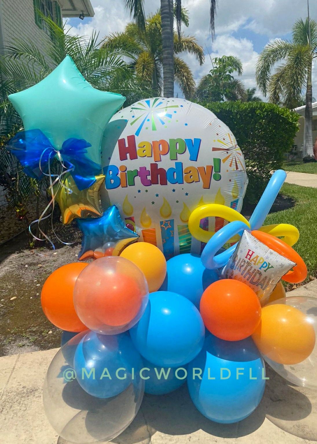 Happy birthday gift balloons Bouquets / Regalo de feliz cumpleaños globos personalizados fiesta party