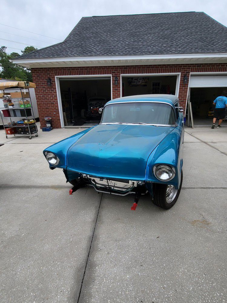 Partially restored 56 Chevy 2 Door  nomad wagon with blueprinted  engine.