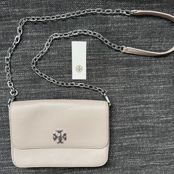 Tory Burch Mercer Classic Crossbody – French Gray (Excellent Condition)