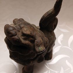Antique Chinese Cast Iron Foo Dog