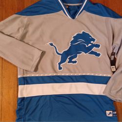 New Tags Detroit Lions Men's Size Medium Jersey Style shirt Sanders Goff Johnson 