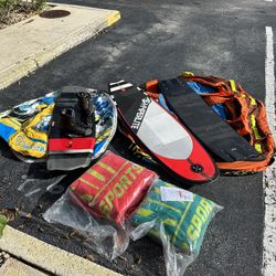 4 Tubes 2 Wake Boards And 1 Wake Surfboard Plus