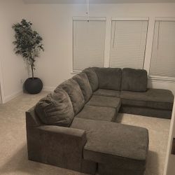 Modern Gray Couch from Nebraska Furniture Mart – $350