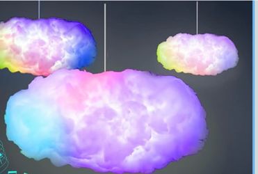Clouds with lightening with remote control for kids room