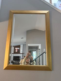 Very nice gold mirror 32”W x 42” L