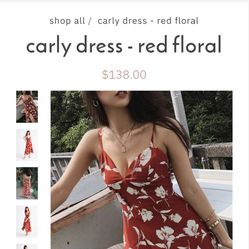 petite studio carly dress - red floral 