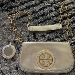 Tory Burch Metallic Gold Shoulder Bag 