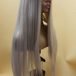 Long Blonde Straight Wig
