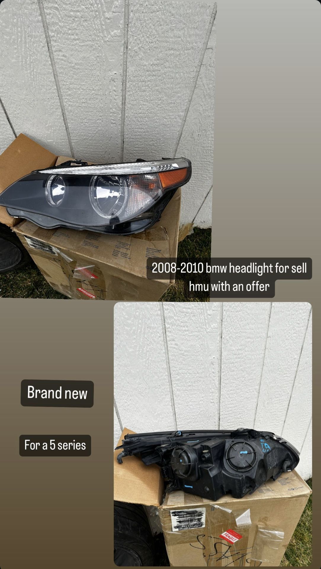 2008-2010 5 Series BMW Left Headlight