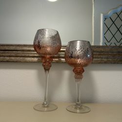 Good Condition Set Of Decorative Glass Goblets