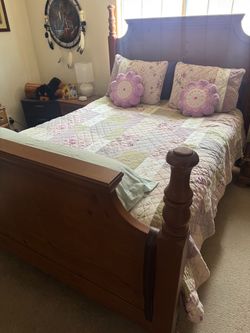 Queen bed and frame
