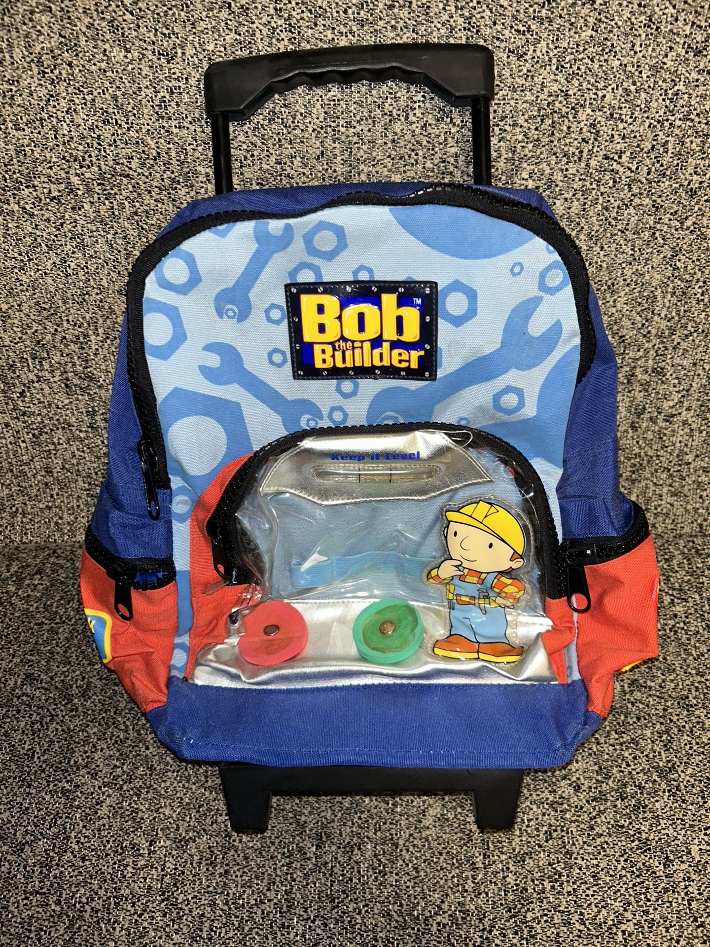 Vintage Kids Bob The Builder Rolling Backpack