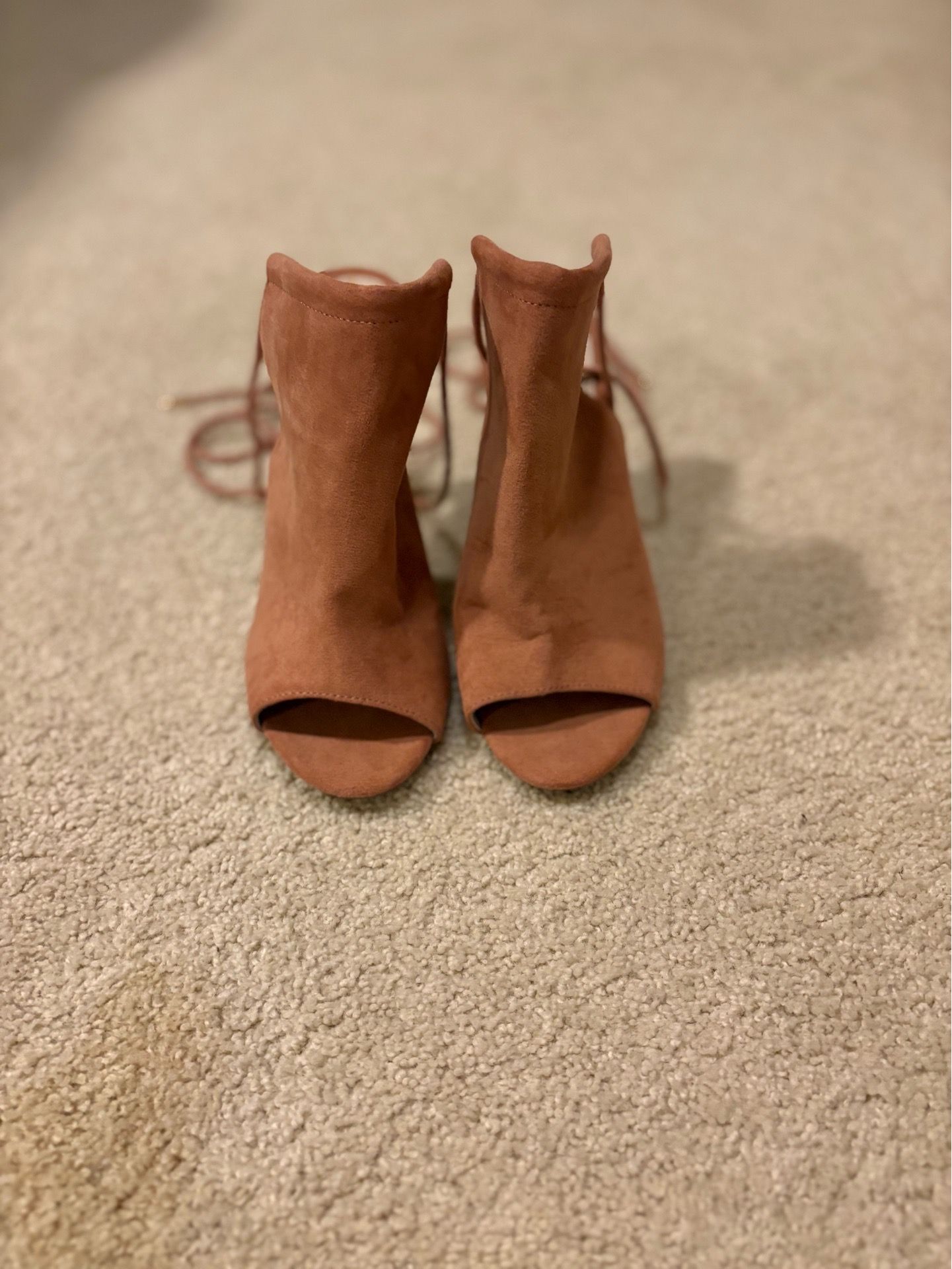 Open-toe ankle boots