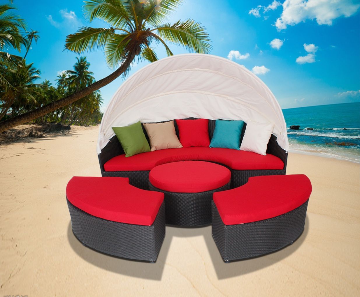 Patio furniture round day bed Jul.4th sale 599$ now - Jul.3rd no assemble needed