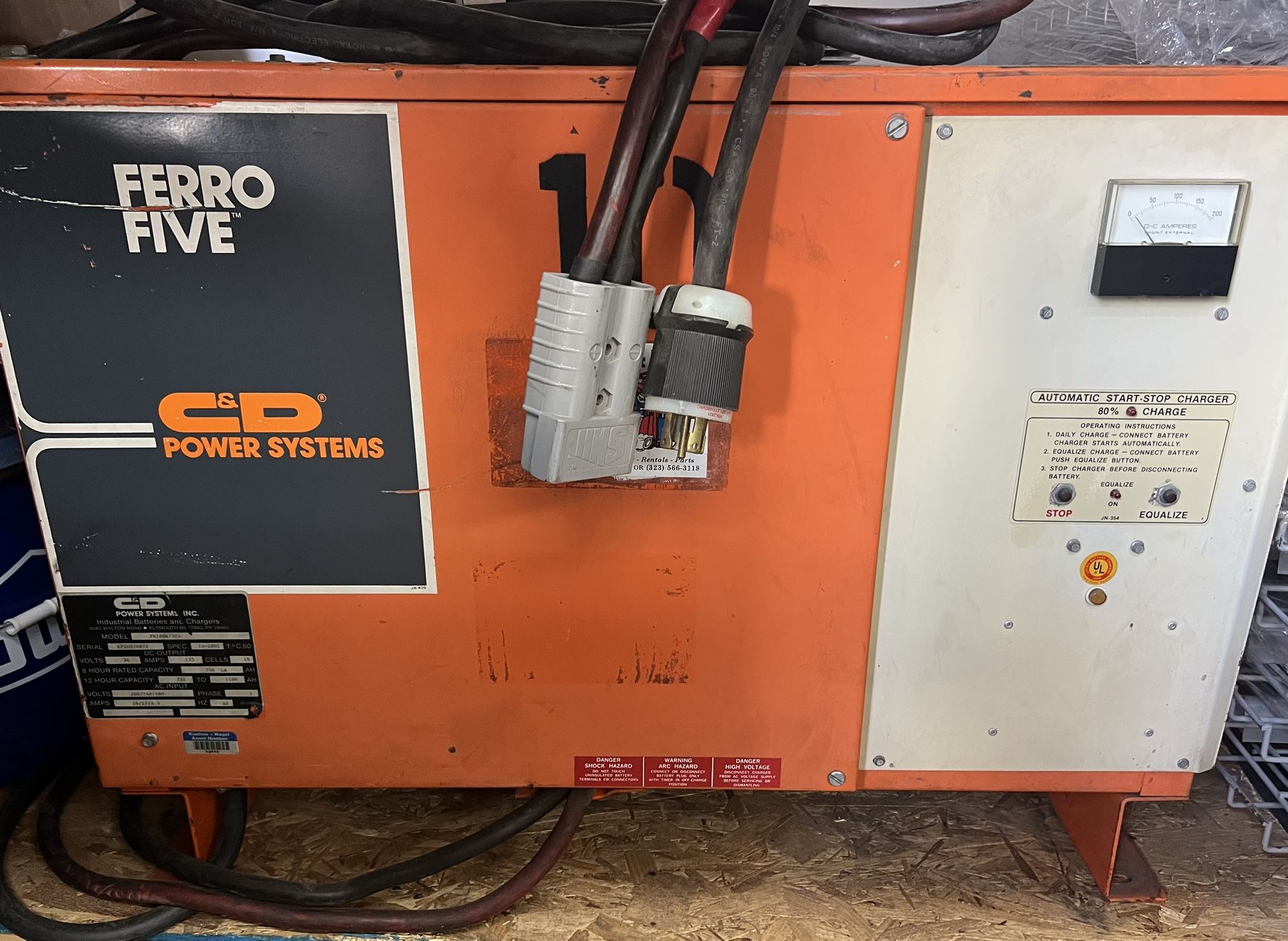 C&D 36 Volt Forklift Charger For Sale
