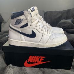 blue metallic jordan 1s