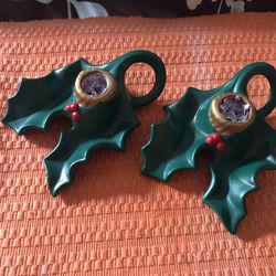 Vintage Handmade Ceramic Tapered Candle Holders