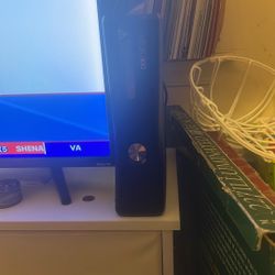 Xbox 360 With One Control Controller And 4 Games With It