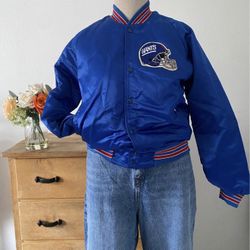 Vintage New York Giants Satin Bomber Jacket