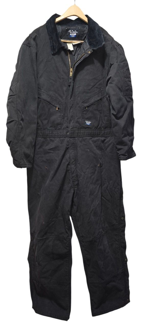 Walls Blizzard Pruf Fully Insulated Black Coveralls Men's 2XL