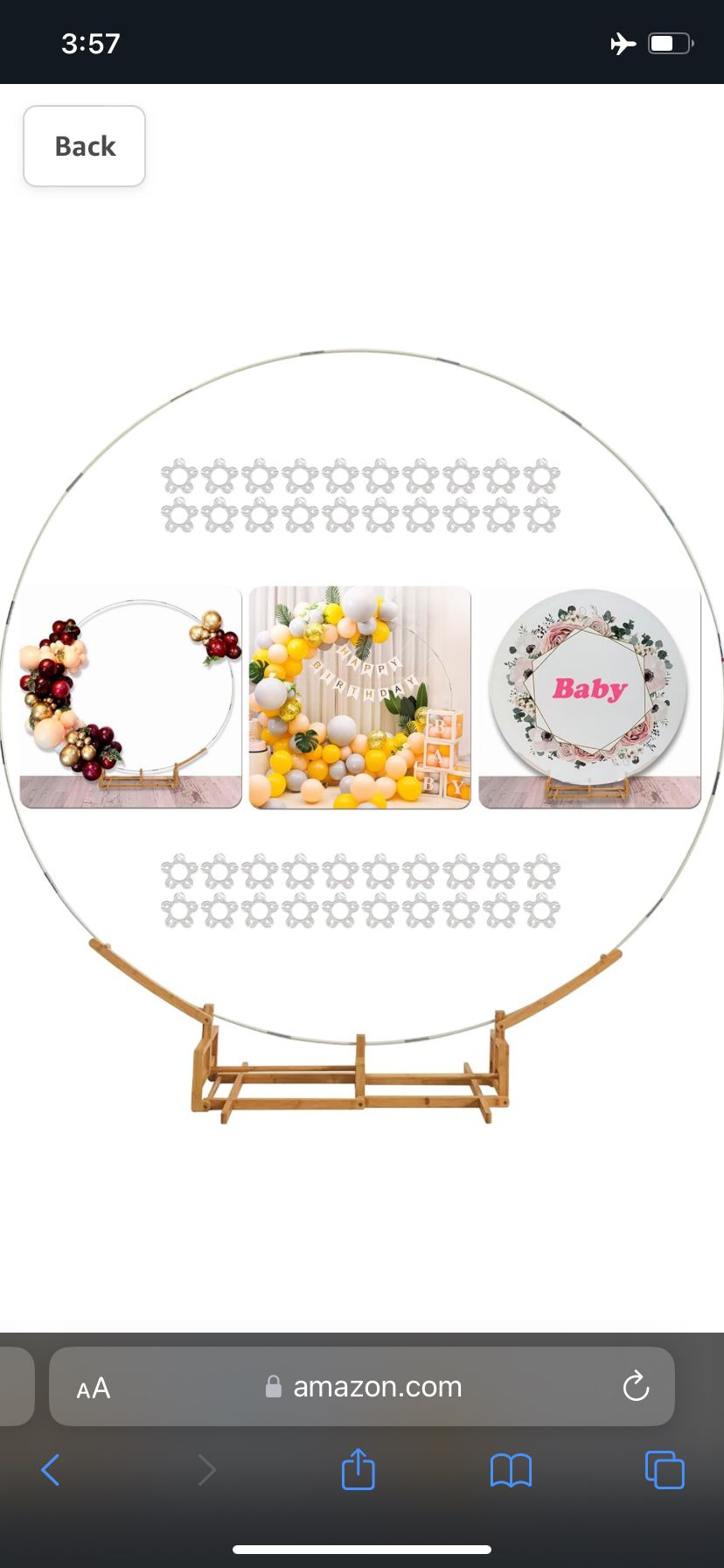 6.3ft Round Backdrop Stand Bamboo 
