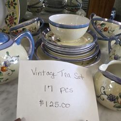 Vtg 17 piece Tea Set. Made In Japan. PLEASE READ DESCRIPTION