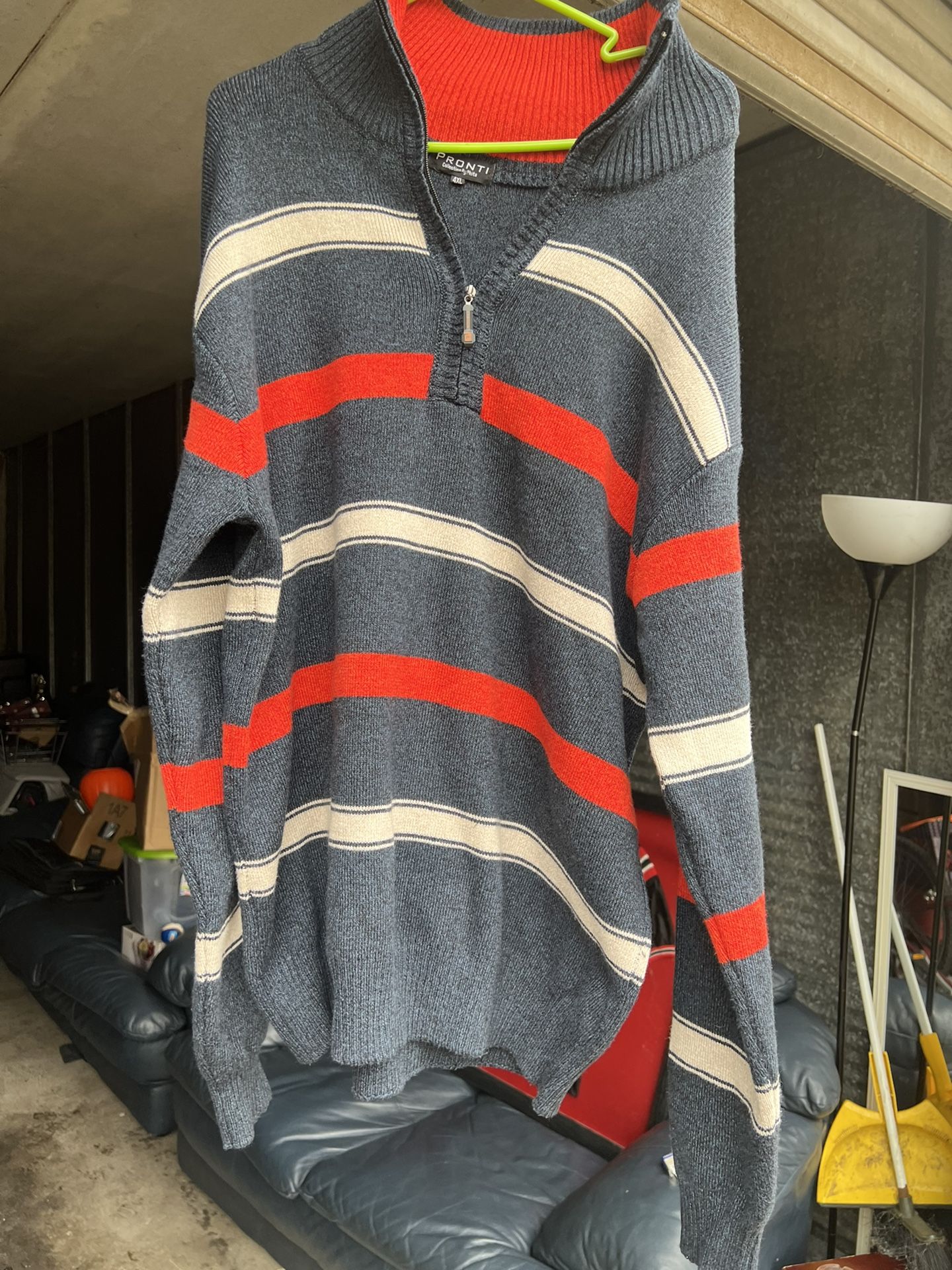 Pronti Collection by Phita, Men’s Sweater, 4XL, 1/4 zip up