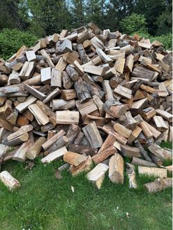Seasoned dry firewood sold by the cord