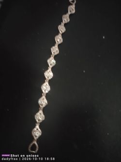 925 silver and diamond 7-in bracelet