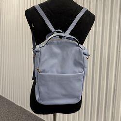 A New Day Blue Small Pebbled Faux Leather Backpack