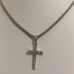 Silver Cross Pendant Necklace