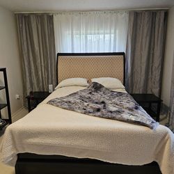 Queen Bed Frame Solid Wood 