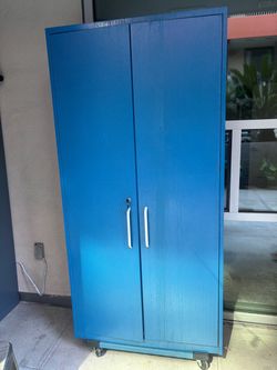 Blue Metal Outdoor Storage Cabinet